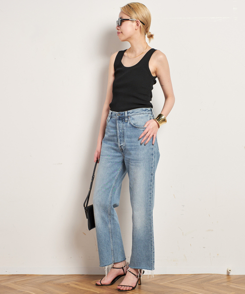 EVERYDAY I LIKE.（エヴリディアイライク）の「*Eloise タンクトップ（ニット/セーター・レディース・ブラック/ホワイト・FREE）」の18枚目の写真