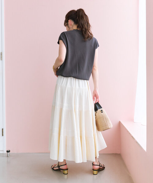 【美品】クールタッチUV フレンチハイネックニット ピンク ラブティックボンボン La boutique BonBon｜【名品・UVカット・接触冷感】クールタッチ