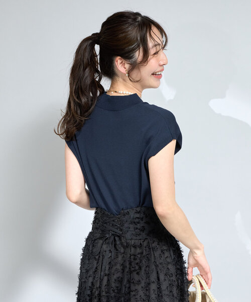 名品・UVカット・接触冷感】クールタッチUVハイネックフレンチ