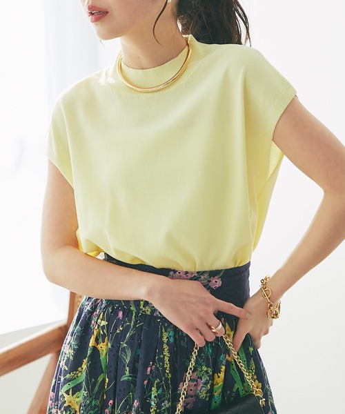 新品タグ付き❤︎ラブティックボンボン　名品クールタッチUVハイネックフレンチニット 名品・UVカット・接触冷感】クールタッチUVハイネックフレンチ