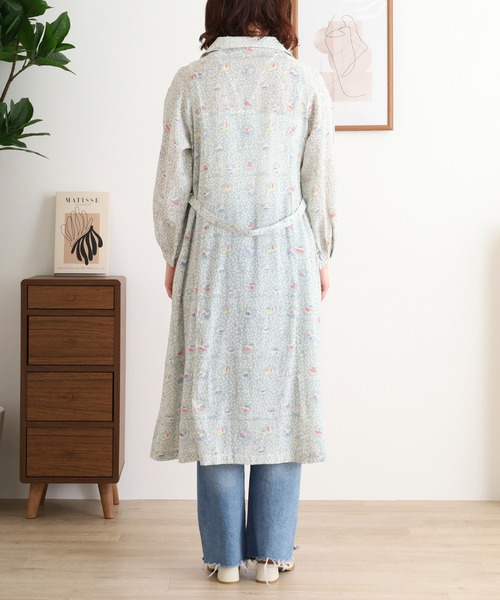 KILKI(キルキー)の「kilki ブロックヨット柄ベルテッドワンピース(シャツワンピース・レディース・スモーキーグリーン系/ブルー系・F)」の11枚目の写真