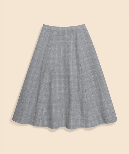 BROOKS BROTHERS（ブルックスブラザーズ）の「リネン／コットン　グレンチェック　フレアスカート（スカート・レディース・グレー・0/2/4/6/8）」の2枚目の写真