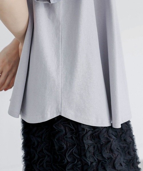 somari imagination(ソマリ イマジネーション)の「『異素材ドッキングパフスリーブカットソー』(Tシャツ/カットソー・レディース・ネイビー/ライトグレー・2/1)」の16枚目の写真