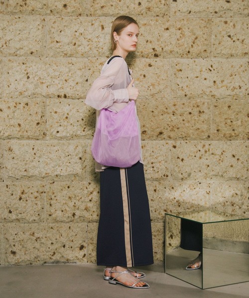 SENSE OF PLACE by URBAN RESEARCH（センスオブプレイスバイアーバンリサーチ）の「パラコードハンドルメッシュバッグ（ショルダーバッグ・レディース・ブラック/ライトピンク・ONE）」の4枚目の写真