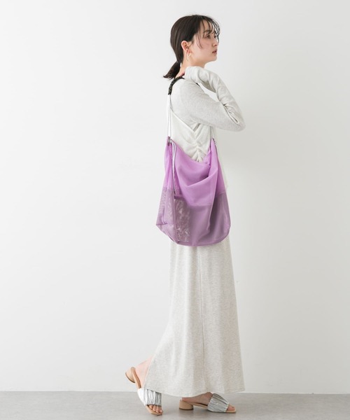 SENSE OF PLACE by URBAN RESEARCH（センスオブプレイスバイアーバンリサーチ）の「パラコードハンドルメッシュバッグ（ショルダーバッグ・レディース・ブラック/ライトピンク・ONE）」の8枚目の写真