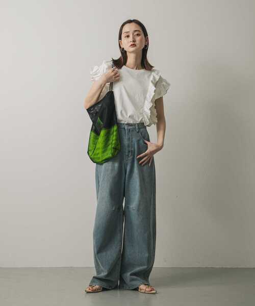 SENSE OF PLACE by URBAN RESEARCH（センスオブプレイスバイアーバンリサーチ）の「パラコードハンドルメッシュバッグ（ショルダーバッグ・レディース・ブラック/ライトピンク・ONE）」の9枚目の写真