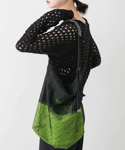 SENSE OF PLACE by URBAN RESEARCH（センスオブプレイスバイアーバンリサーチ）の「パラコードハンドルメッシュバッグ（ショルダーバッグ・レディース・ブラック/ライトピンク・ONE）」の12枚目の写真