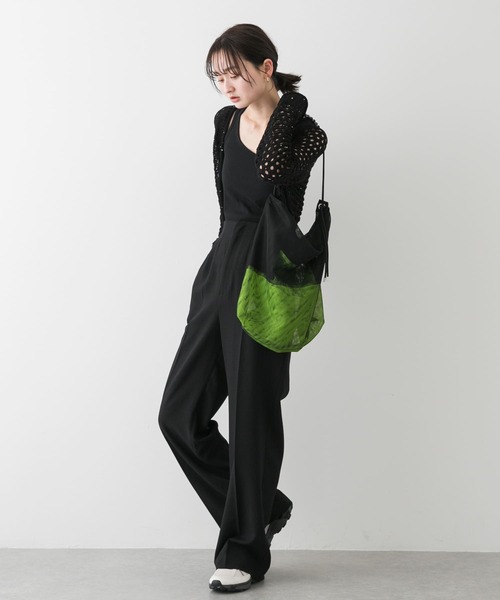 SENSE OF PLACE by URBAN RESEARCH（センスオブプレイスバイアーバンリサーチ）の「パラコードハンドルメッシュバッグ（ショルダーバッグ・レディース・ブラック/ライトピンク・ONE）」の14枚目の写真