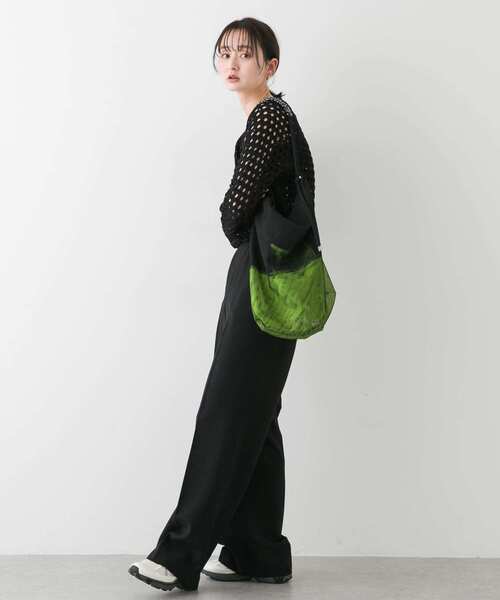 SENSE OF PLACE by URBAN RESEARCH（センスオブプレイスバイアーバンリサーチ）の「パラコードハンドルメッシュバッグ（ショルダーバッグ・レディース・ブラック/ライトピンク・ONE）」の15枚目の写真