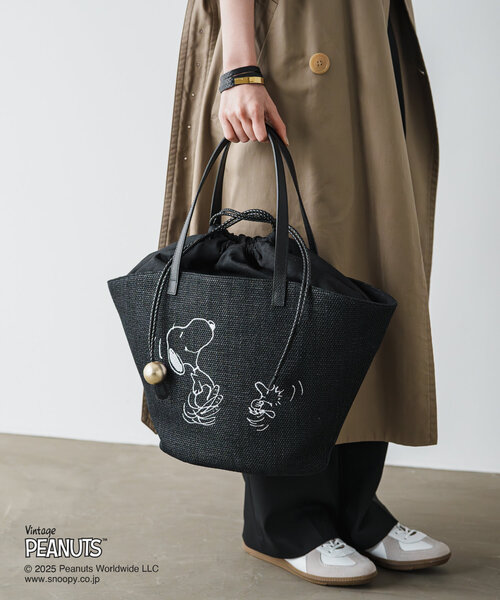 セール】【PEANUTS×russetコラボ第二弾】カゴトートバッグ大（トート