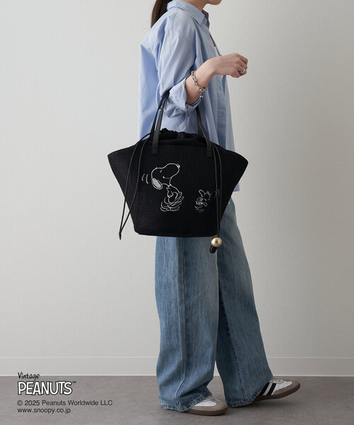 セール】【PEANUTS×russetコラボ第二弾】カゴトートバッグ大（トート