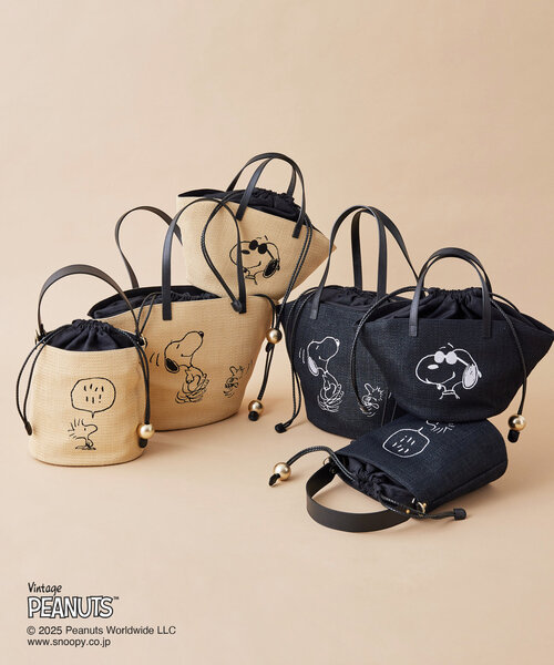 セール】【PEANUTS×russetコラボ第二弾】カゴトートバッグ大（トート