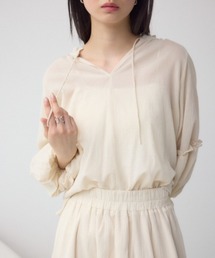 AZUL by moussy | コットンボイルパフスリーブブラウス(シャツ/ブラウス)