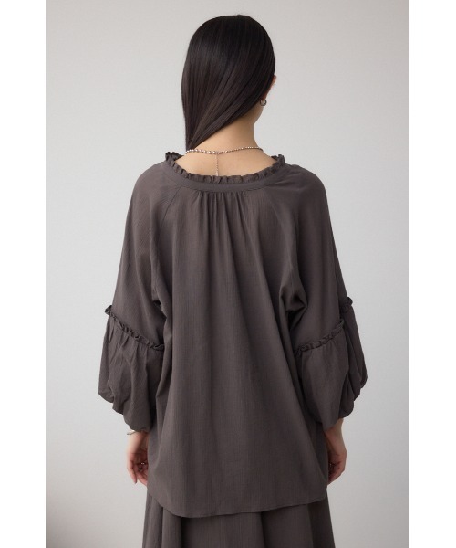 AZUL by moussy(アズールバイマウジー)の「コットンボイルパフスリーブブラウス(シャツ/ブラウス・レディース・チャコールグレー/アイボリー/ピンク・FREE)」の20枚目の写真