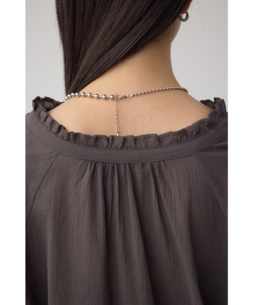 AZUL by moussy(アズールバイマウジー)の「コットンボイルパフスリーブブラウス(シャツ/ブラウス・レディース・チャコールグレー/アイボリー/ピンク・FREE)」の22枚目の写真