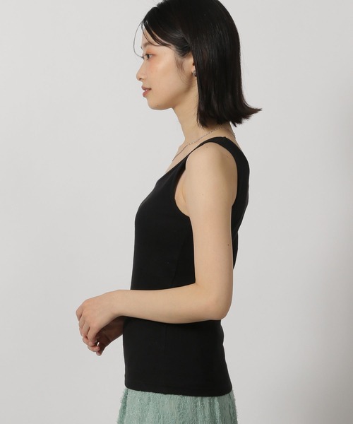 LAKOLE（ラコレ）の「テレコタンクトップ / 291768（タンクトップ・レディース・その他2/その他1/ブラック/オフホワイト・FREE）」の5枚目の写真