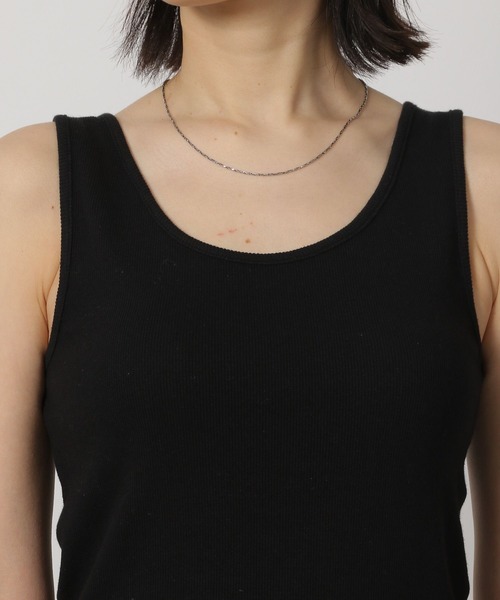 LAKOLE（ラコレ）の「テレコタンクトップ / 291768（タンクトップ・レディース・その他2/その他1/ブラック/オフホワイト・FREE）」の10枚目の写真