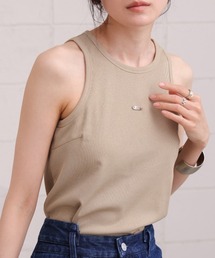 レディースのタンクトップ（ブラウン/茶色系・カップ付き