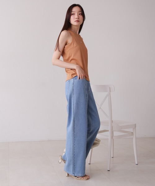 Bab（バブ）の「ロゴプレート付アメスリタンクトップ（タンクトップ・レディース・アイボリー/ブラック/オレンジ/モカ・FREE）」の19枚目の写真