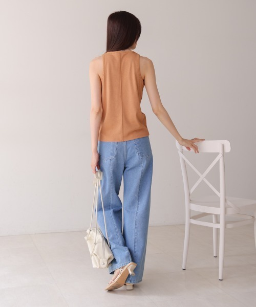 Bab（バブ）の「ロゴプレート付アメスリタンクトップ（タンクトップ・レディース・アイボリー/ブラック/オレンジ/モカ・FREE）」の22枚目の写真