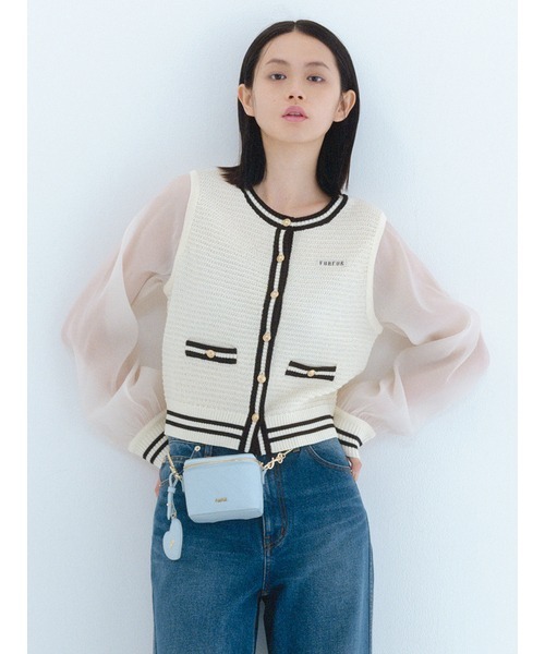 SALE30%OFF ファーファー FURFUR トップス 25春夏 袖シアードッキングカーディガン ミドル丈 長袖 rwnt252007 セール】袖シアードッキングカーディガン（カーディガン/ボレロ