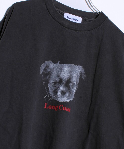 GLOSTER(グロスター)の「【GLOSTER/グロスター】DOG&CAT 犬猫プリント ピグメント プリントロンT 長袖Tシャツ(Tシャツ/カットソー・メンズ・ブラック系その他3/ブラック系その他4/ブラック系その他5/ブラック系その他/ブラック系その他6/ブラック系その他2・S/M/L)」の3枚目の写真