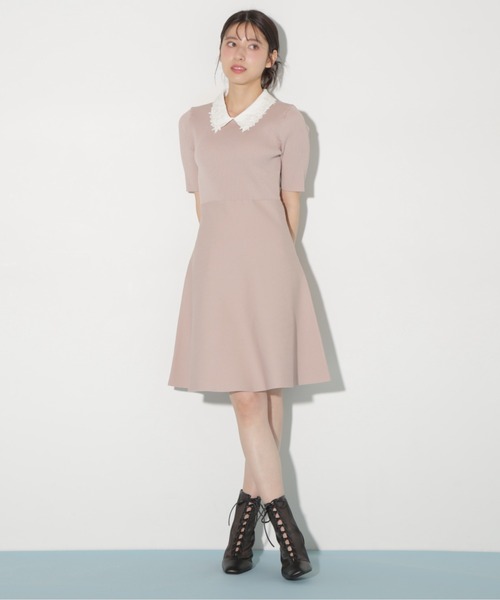 セール】◇衿付きミニニットワンピース（ワンピース）｜JILL by JILL