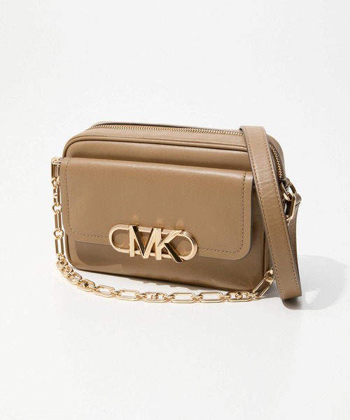 MICHAEL KORS(マイケルコース)の「MICHAEL KORS Parker Medium Leather Crossbody Bag マイケルコース パーカー ミディアム レザー クロスボディバッグ(ショルダーバッグ・レディース・ブラック/ベージュ系その他/ベージュ系その他2・FREE)」の3枚目の写真
