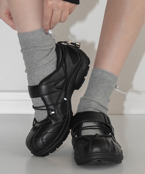 ドローコードメリージェーンスニーカー MDK25s003【Mule Donkey