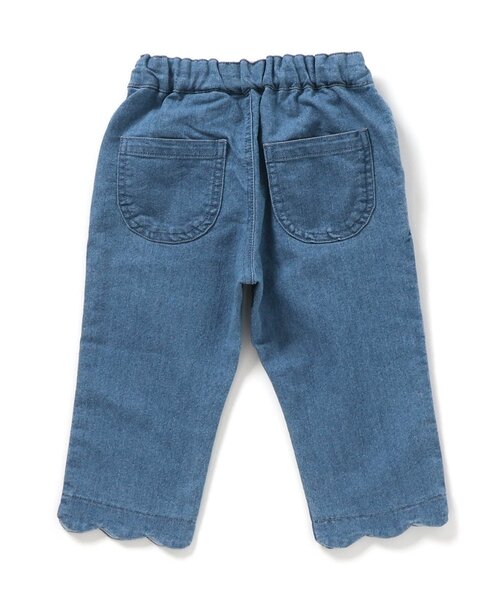 apres les cours(アプレレクール)の「【接触冷感】ひんやり裾スカラップ/7days Style pants(デニムパンツ・キッズ・インディゴブルー/イエロー/ピンク・80/90/100/110/120/130/140)」の8枚目の写真