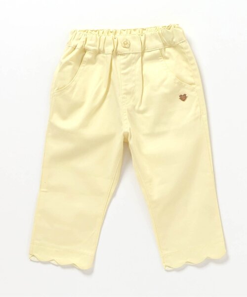 apres les cours（アプレレクール）の「【接触冷感】ひんやり裾スカラップ/7days Style pants（デニムパンツ・キッズ・インディゴブルー/イエロー/ピンク・80/90/100/110/120/130/140）」の16枚目の写真
