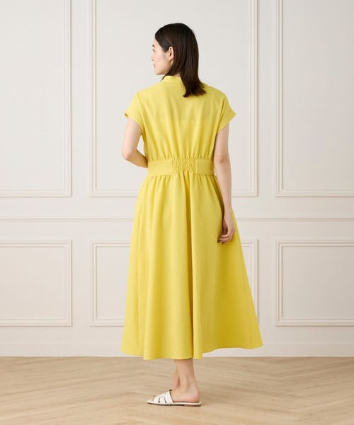 INED（イネド）の「ギンガムサッカー ウエストギャザーワンピース（ワンピース・レディース・イエロー/その他12/ブラック・9号/7号）」の12枚目の写真