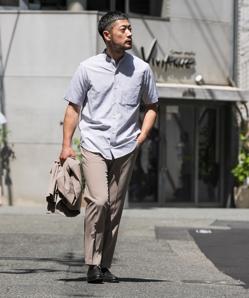 URBAN RESEARCH ROSSO MEN(アーバンリサーチロッソメン)の「『防シワ』『XLサイズあり』ハイパフォーマンスリネンバンド半袖シャツ(シャツ/ブラウス・メンズ・ブラック/ネイビー/ベージュ/ホワイト/カーキ/ストライプ/チェック・LARGE/X-LARGE/SMALL/MEDIUM)」の17枚目の写真