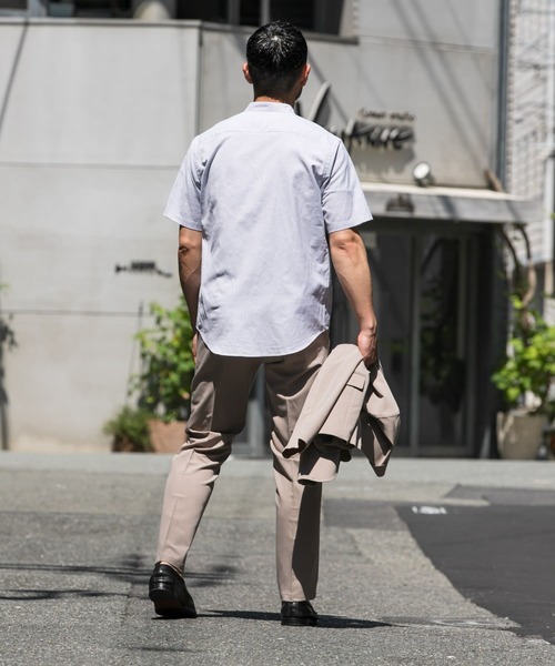 URBAN RESEARCH ROSSO MEN(アーバンリサーチロッソメン)の「『防シワ』『XLサイズあり』ハイパフォーマンスリネンバンド半袖シャツ(シャツ/ブラウス・メンズ・ブラック/ネイビー/ベージュ/ホワイト/カーキ/ストライプ/チェック・LARGE/X-LARGE/SMALL/MEDIUM)」の19枚目の写真