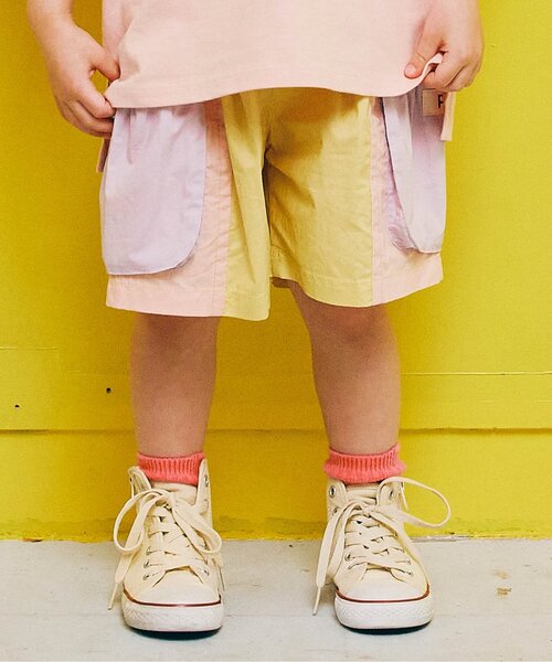 p.premier(ピードットプルミエ)の「マルチカラーサイドポケットハーフパンツ(その他パンツ・キッズ・ブラウン/ピンク/レインボー/ブラック・80/90/100/110/120/130/140)」の4枚目の写真