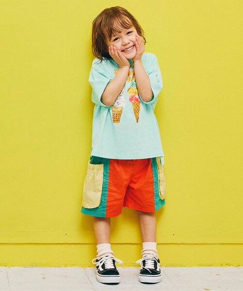 p.premier(ピードットプルミエ)の「マルチカラーサイドポケットハーフパンツ(その他パンツ・キッズ・ブラウン/ピンク/レインボー/ブラック・80/90/100/110/120/130/140)」の8枚目の写真