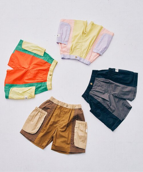 p.premier(ピードットプルミエ)の「マルチカラーサイドポケットハーフパンツ(その他パンツ・キッズ・ブラウン/ピンク/レインボー/ブラック・80/90/100/110/120/130/140)」の12枚目の写真