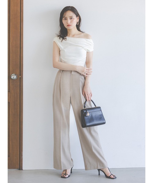 SNIDEL（スナイデル）の「ワイドロングパンツ（その他パンツ・レディース・グレー/その他/ライトベージュ・0/1）」の7枚目の写真