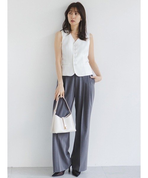 SNIDEL（スナイデル）の「ワイドロングパンツ（その他パンツ・レディース・グレー/その他/ライトベージュ・0/1）」の10枚目の写真