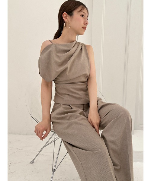 SNIDEL（スナイデル）の「ワイドロングパンツ（その他パンツ・レディース・グレー/その他/ライトベージュ・0/1）」の13枚目の写真