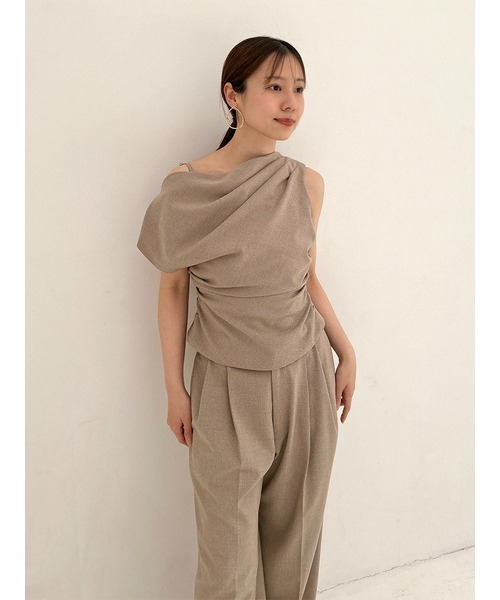 SNIDEL（スナイデル）の「ワイドロングパンツ（その他パンツ・レディース・グレー/その他/ライトベージュ・0/1）」の15枚目の写真