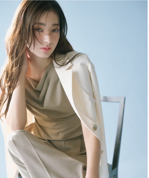 SNIDEL（スナイデル）の「ワイドロングパンツ（その他パンツ・レディース・グレー/その他/ライトベージュ・0/1）」の4枚目の写真