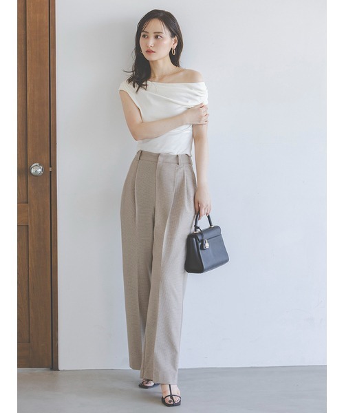 SNIDEL（スナイデル）の「ワイドロングパンツ（その他パンツ・レディース・グレー/その他/ライトベージュ・0/1）」の6枚目の写真