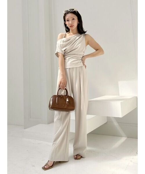 SNIDEL（スナイデル）の「ワイドロングパンツ（その他パンツ・レディース・グレー/その他/ライトベージュ・0/1）」の16枚目の写真