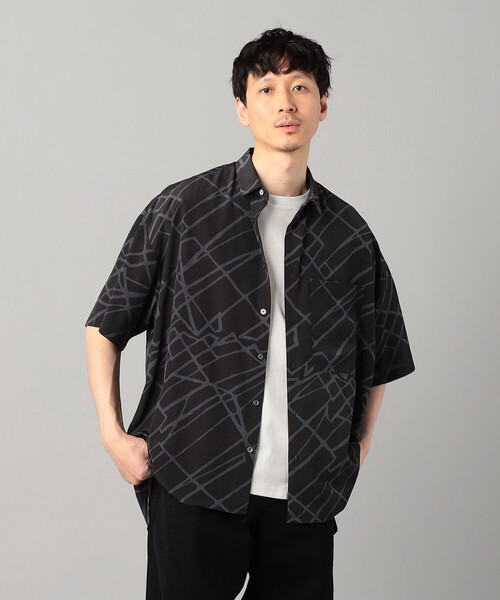 β MEN（ベータメン）の「マーブルパターン プリントシャツ（シャツ/ブラウス・メンズ・ホワイト/ネイビー・L/M）」の19枚目の写真