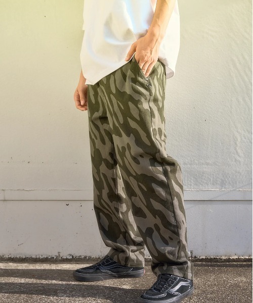 RVCA(ルーカ)の「RVCA メンズ 45862 デニムパンツ 【2025年夏モデル】/ルーカウエストゴムワイドシルエットデニムパンツ(デニムパンツ・メンズ・ブラック/キャメル/ネイビー・32inch/30inch)」の1枚目の写真