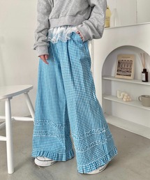 ギンガムチェック」に該当するパンツ（ワイド・ルーズ）ファッション