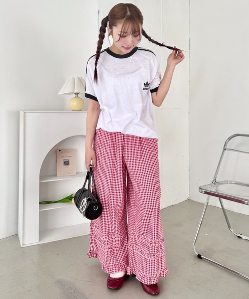 SOLLON.（ソルロン）の「ギンガムチェック/ドットフリフリパンツ（その他パンツ・レディース・レッド/ブラック/ブラック系その他/ホワイト系その他/ブルー・FREE）」の16枚目の写真