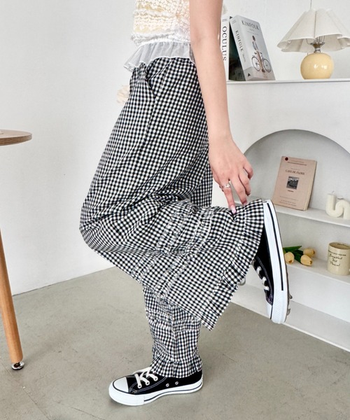 organic zoo 24aw ギンガムチェック パンツ フリル organic zoo 24aw ギンガムチェック パンツ フリル organic zoo