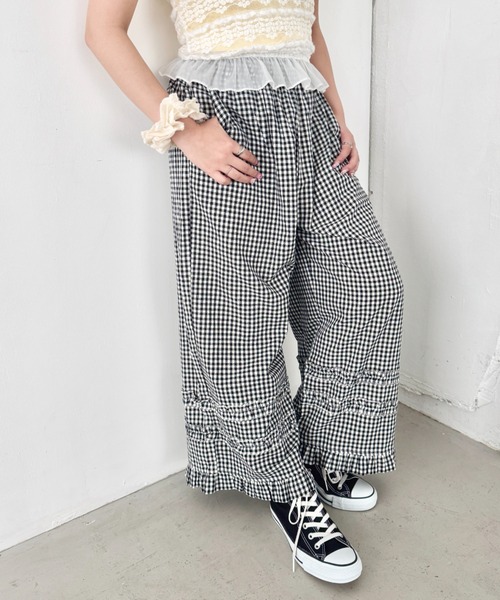 セール】ギンガムチェック/ドットフリフリパンツ（その他パンツ
